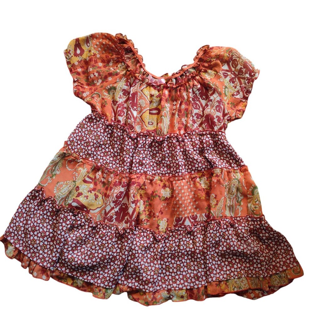 Sugar Tart Love 2 Pattern Top Rayon Size XL